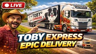 🔥 Toby Express Delivery LIVE | ETS2 Scania Trucking 🚛🐶