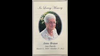 Celebration of Life: Anne Braun