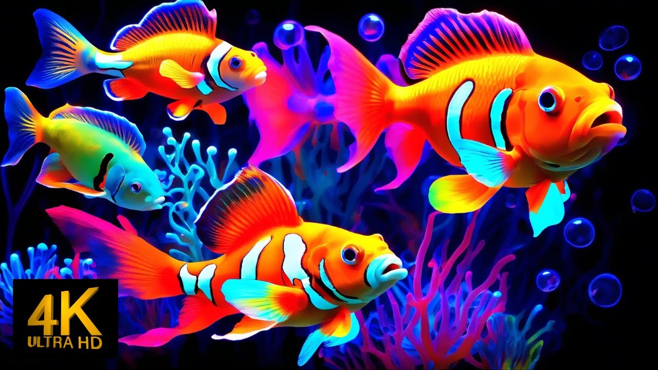 The Best 4K Aquarium – Calm Jellyfish Drifting in Crystal Blue Reef for Sleep & Stress Relief