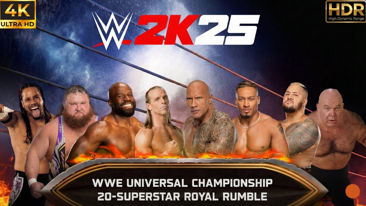 20-Man Universal Championship Royal Rumble | Clash at the Castle | WWE 2K25 4K HDR