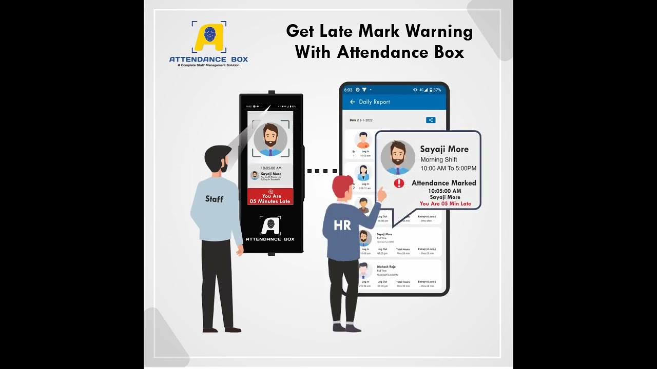 Get Late Mark Warning with Attendance Box | Attendance Box