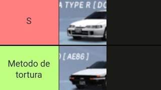 Tier list de carros do Initial D Street Stage