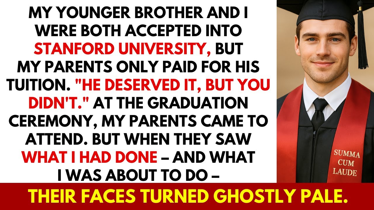 They Paid For My Brother’s Tuition But Not Mine. At Graduation, I Made Their Faces Go Pale...