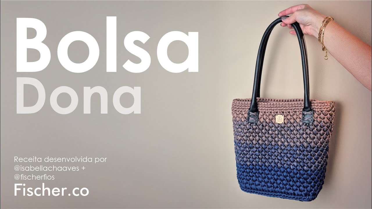 Bolsa Dona em crochê com Fio Policromia da Fischer | Por  Isabella Chaves (@isabellachaaves)