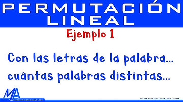 Permutación lineal | Ejemplo 1