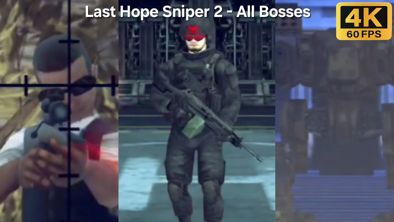 Last Hope Sniper 2 - All Bosses & Ending [4K 60FPS]