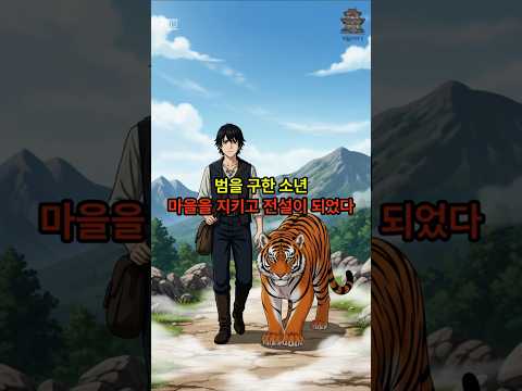 범을 구한 소년 마을을 지키고 전설이 되었다