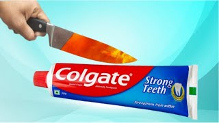 Experiment Glowing 1000 Degree Knife vs Colgate| گرم چھری کے ساتھ تجربہ