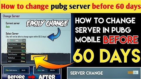 how to change server before 60 days in 1.4 update | How To Change Server in PUBG mobile before 60