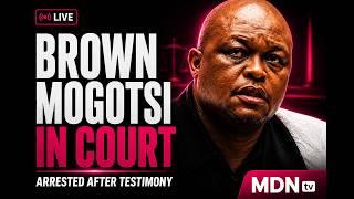 BROWN MOGOTSI IN COURT AFTER SHOCK ARREST FOLLOWING MADLANGA COMMISSION TESTIMONY
