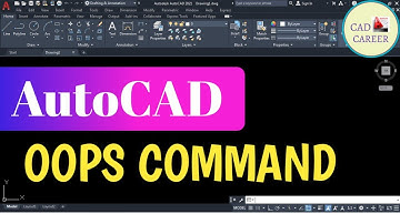 OOPS COMMAND in AutoCAD || Using oops command || How to use Undo command in Autocad
