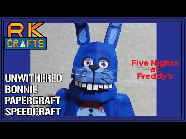 FnafCraft]: Withered Bonnie Plush Papercraft Showcase! 