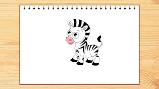 Zebra Nasıl Çizilir? - Zebra Boyama