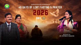 40 Days of Lent Fasting & Prayer | Day-33 | Sis. Hepsibah Angelina