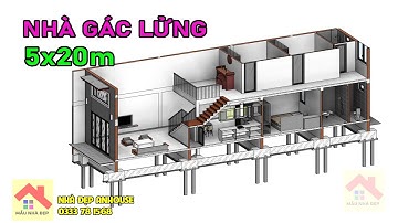 Mẫu Nhà Cấp 4 Gác Lửng 3 Phòng Ngủ 5x20m | Mẫu Nhà Đẹp | Anhouse