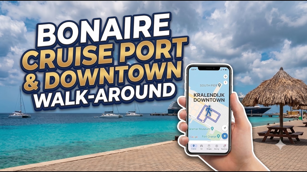 Bonaire Cruise Port and Downtown Shopping Area Walk Around Tour