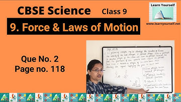 CBSE Std-9 Sci Ch-9 Que:2 page no.118 || Force Laws of motion|| change of velocity