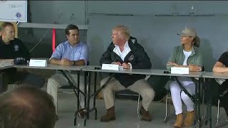 Trump praises US efforts in Puerto Rico while visiting island