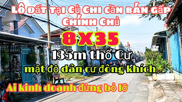 Nhà đất củ chi | giá rẻ | giới thiệu | Lô đất 8x35 phù hợp kinh doanh thổ cư 135m dân cư đông đúc