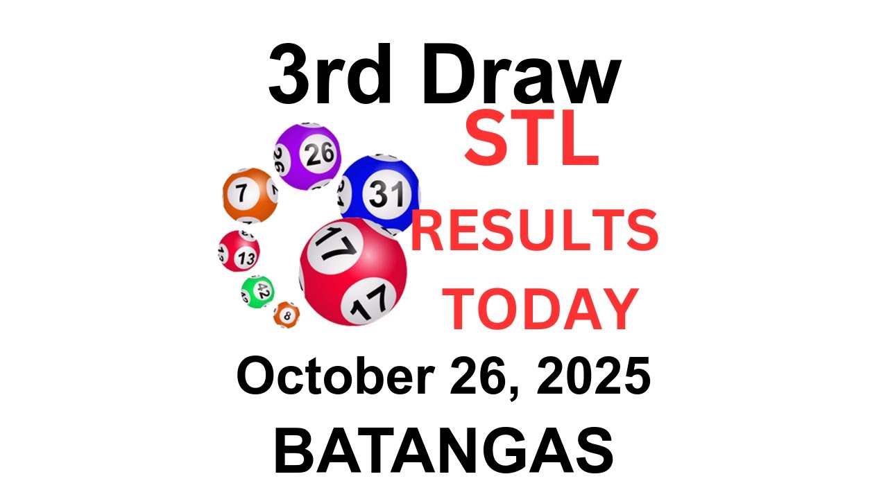 STL BATANGAS Results Today - 3rd Draw  October 26, 2025