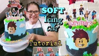 Roblox Themed Cake Soft Icing For Beginners
