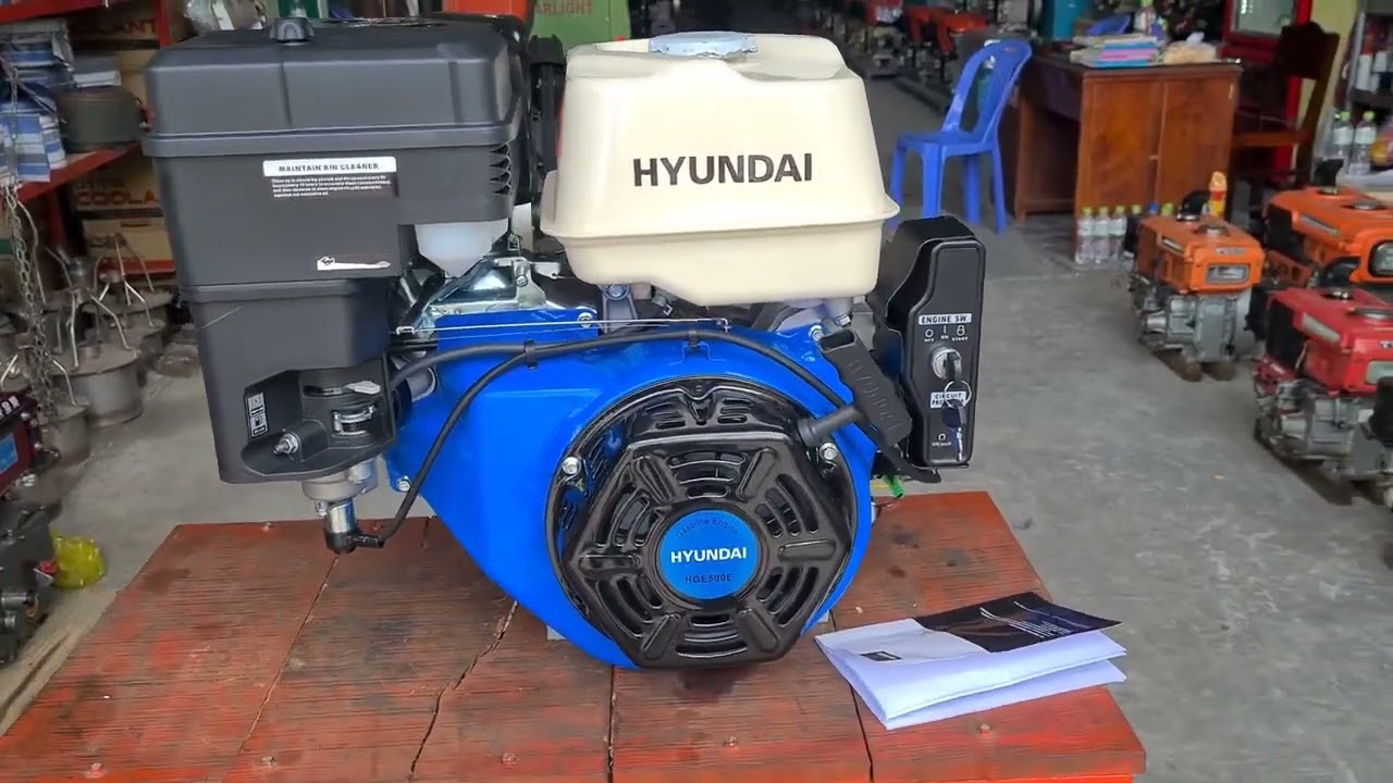 Máy Hyundai 20 ngựa có đề 