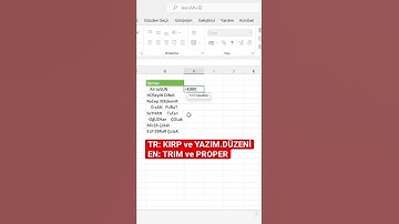 #excel ’de yazıları otomatik olarak düzenleme #shorts