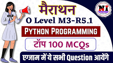 O Level M3 R5 Question Paper | Python Programming(M3-R5.1) | O Level Python Marathon Class #m3r5