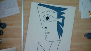 Picasso's head of a woman, colour done