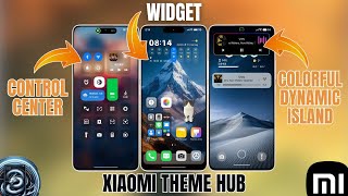 Colorful Dynamic Island, Control Center & Home Screen Widget Theme On Xiaomi HyperOS