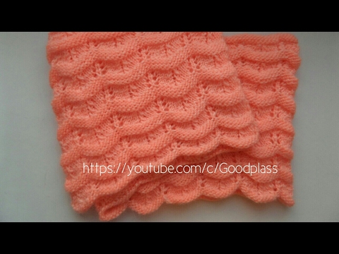 Ажурный шарф снуд вязание спицами knitting hobby