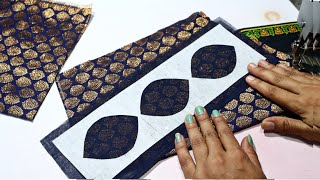 Designer blouse Sleeves design cutting and stitching /Unique Round Hole sleeve design cutting