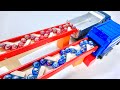Marble Run ASMR ☆7 HABA Rattling Slope & BorneLund Twist , DumpTruck & GarbageTruck🛻