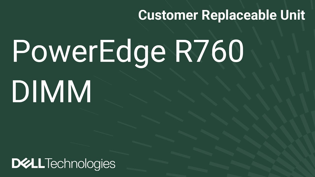 Dell PowerEdge R760: Remove/Install DIMM