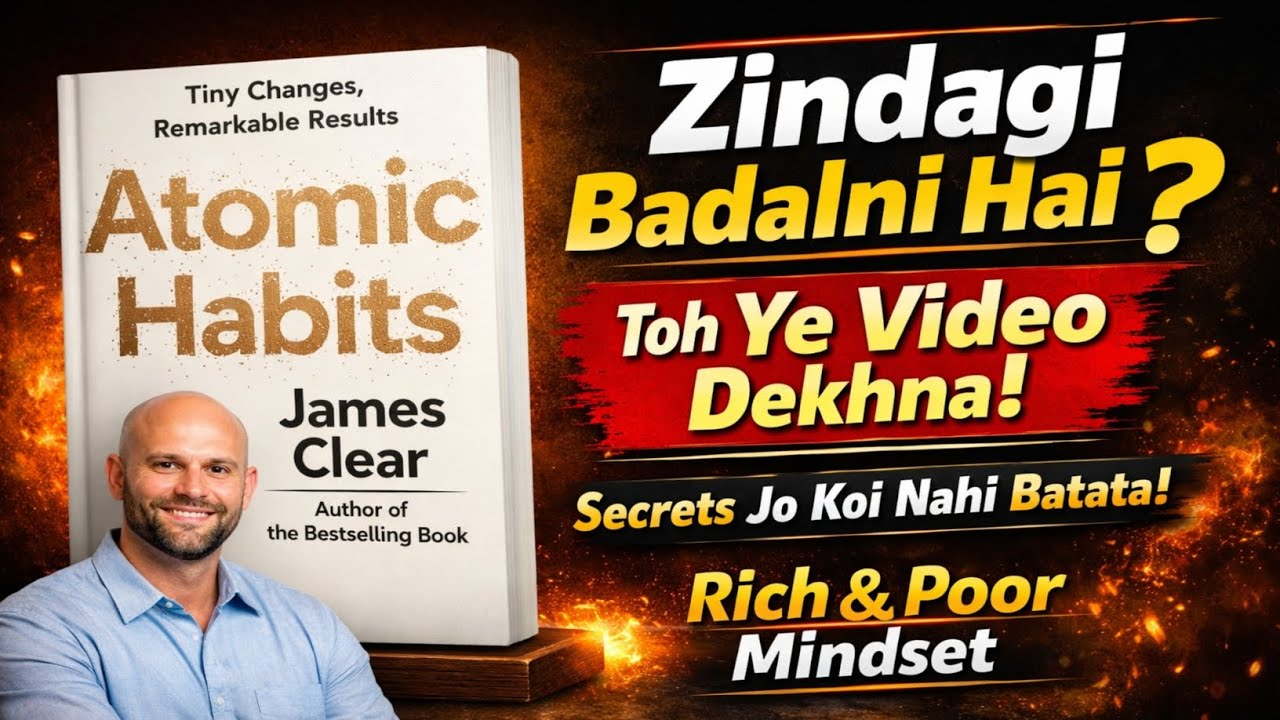 Atomic Habits Book Summary in Hindi | James Clear | Rich & Poor Mindset
