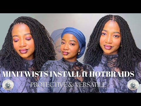 Micro Twists Installation using Kinky Bulk Human Hair ft Hotbraids | protective & versatile style