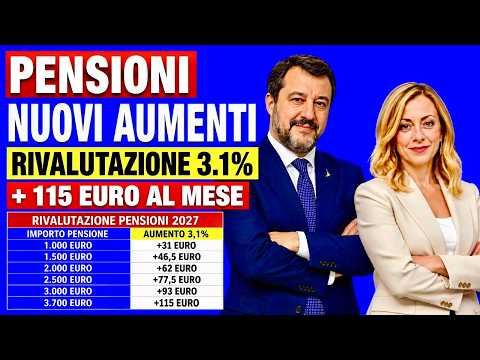 PENSIONS 👉 NEW INCREASES up to €115 PER MONTH 👉 3.1% REVALUATION! AMOUNT TABLE AND SIMULATIONS💰