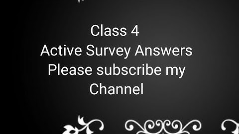 Class 4th Hindi Active Survey on Avsar app all answers in this video