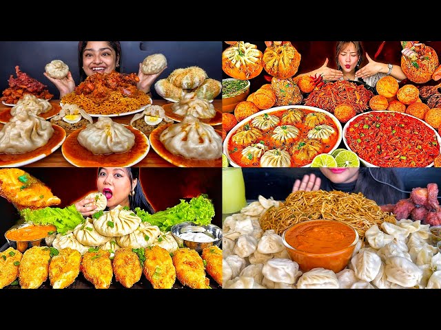 ASMR EATING BIG MOMO EATING CHALLENGE CHICKEN LEG PIECE NOODLES EATING VIDEOS EATING SHOW 