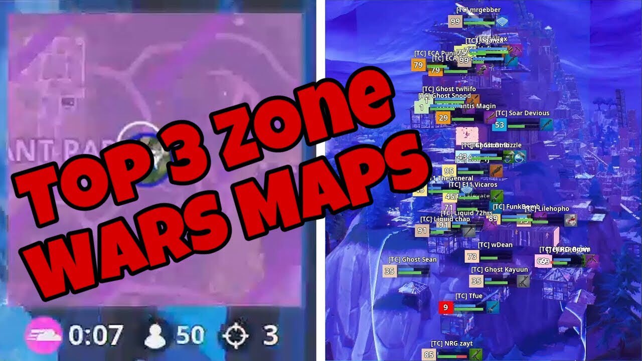 TOP 3 BEST ZONE WARS MAPS (Updated For Season 9) - YouTube