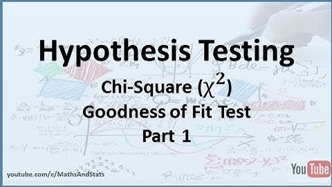 Hypothesis Testing by Hand: A Chi-Square Goodness of Fit Test - Part 1