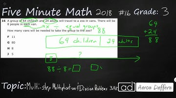 3rd Grade STAAR Practice Multi-step Multiplication and Division Problems (3.4K - #4)