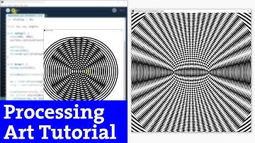 Ep.22 Processing tutorial | Moiré Pattern 2 with Circles and DIFFERENCE (Creative coding art)