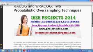RACOG and wRACOG Two Probabilistic Oversampling Techniques