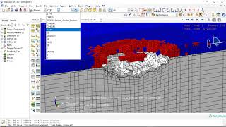 Simulation Steel bullet impact on the composite panel(Aluminum-Epoxy glue-Aluminum Foam) in Abaqus