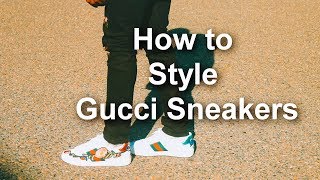 men wearing gucci sneakers