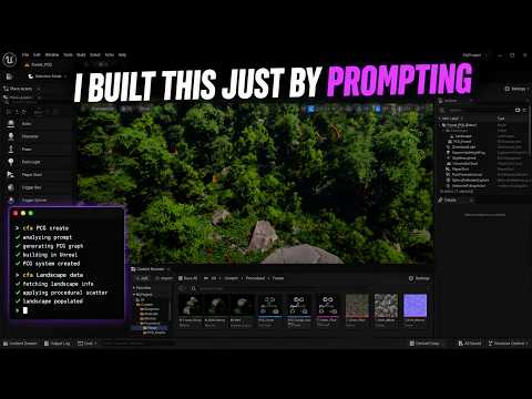 A fully procedural forest in Unreal Engine 5 with PCG, built by prompting