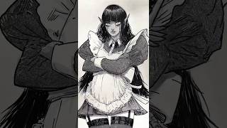 Drawing a Vampire Maid for Inktober #Inktober2024 #ArtProcess