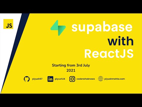 Supabase as a Backend  | Part 8 of series starting tomorrow!