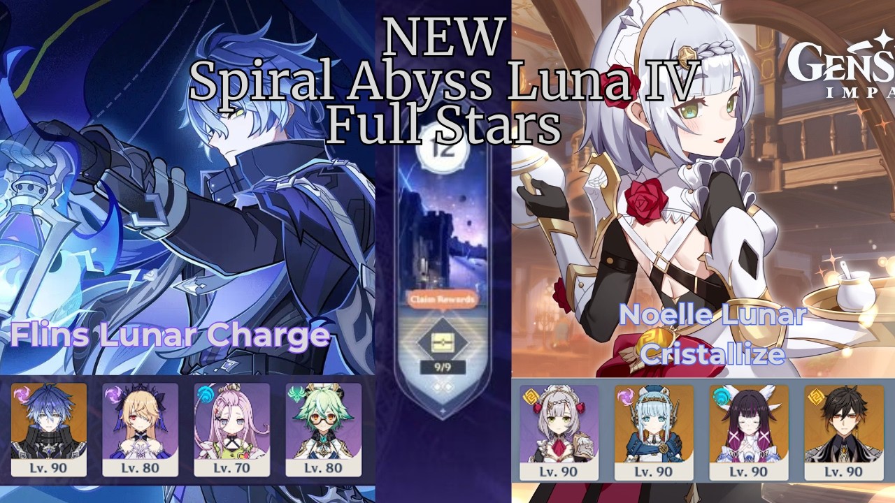 C1 Flins Lunar Charge & C5 Noelle Lunar Cristallize | Spiral Abyss 6.4 Luna IV | Genshin Impact